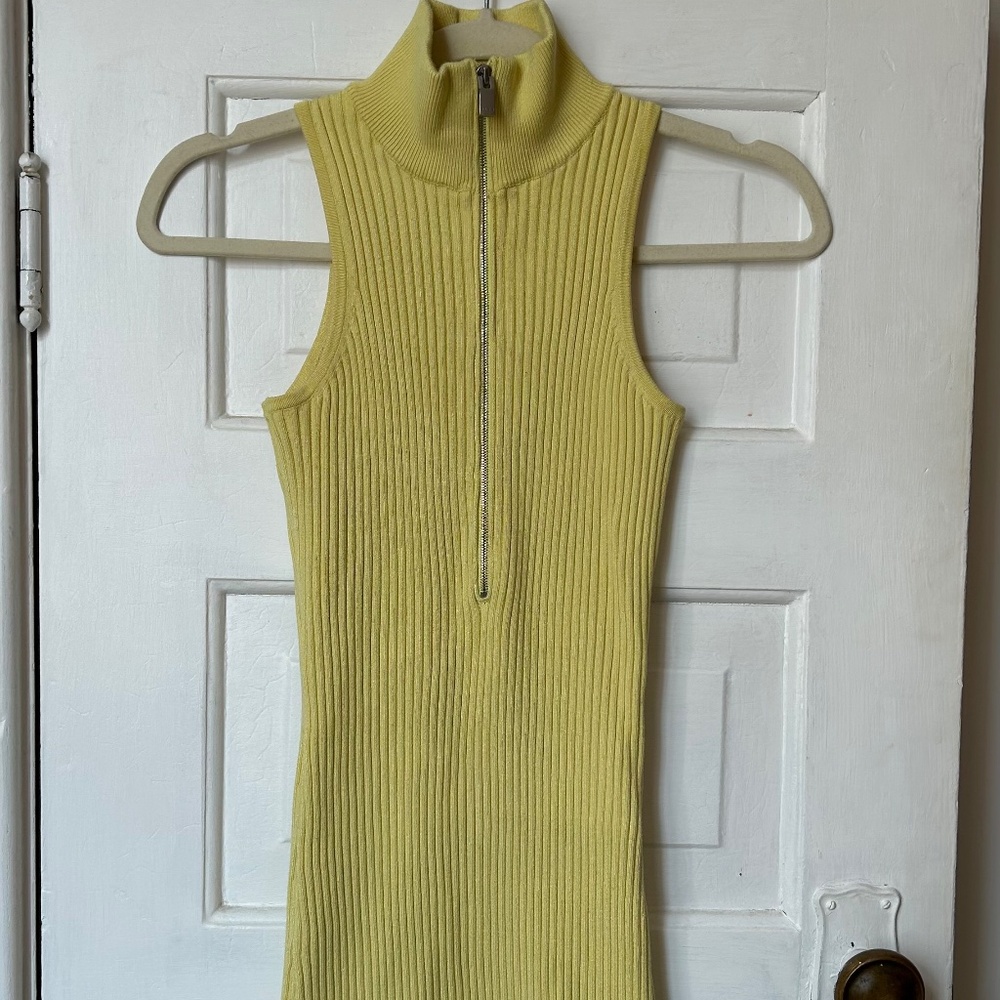 1017 ALYX 9SM Yellow Zip Minidress